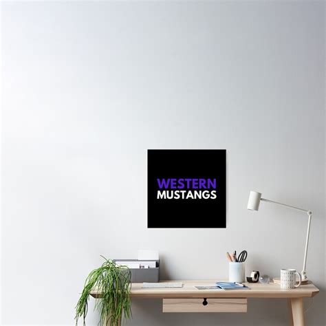 "Western University Western Mustangs Logo (Coloured)" Poster by stickel | Redbubble