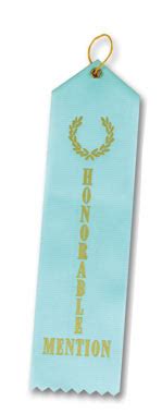 Honorable Mention Stock Ribbon - Trophy Depot