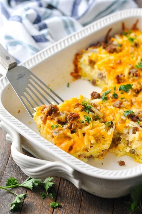 Sausage Hash Brown Casserole - The Seasoned Mom