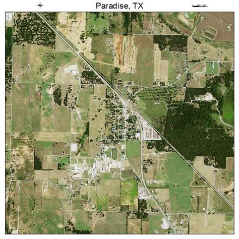 Aerial Photography Map of Paradise, TX Texas