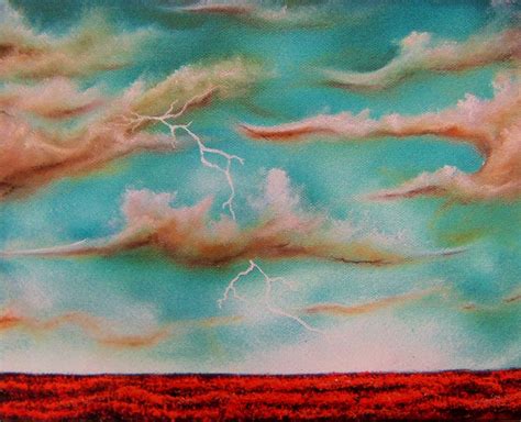 Giclee Print of Lightning Art Storm Painting, Lightning Storm Art Print, Stormscape Oil Painting ...