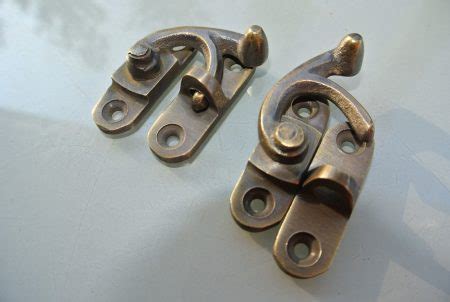 2 Nice 40mm tiny small box Latch catch solid brass furniture antiques ...