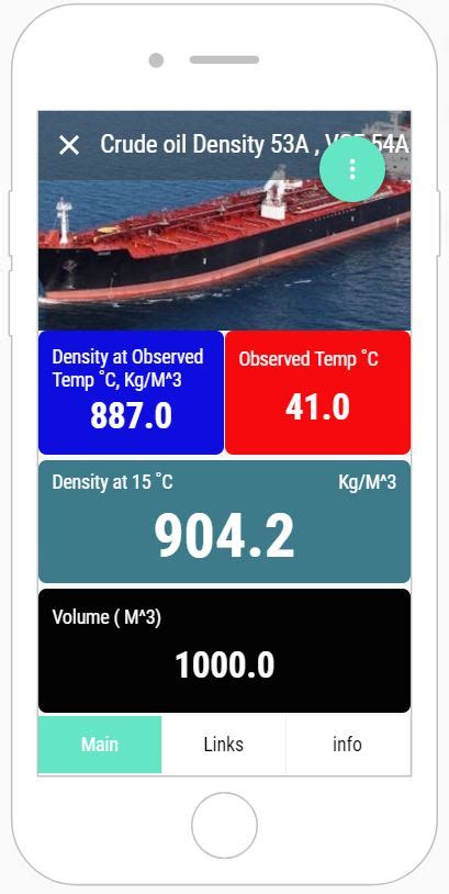 Crude Oil Density Conversion to 15 deg C and Volume Calculation App as ...