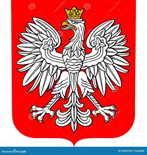 Coat of arms of Poland stock vector. Illustration of logo - 99569189