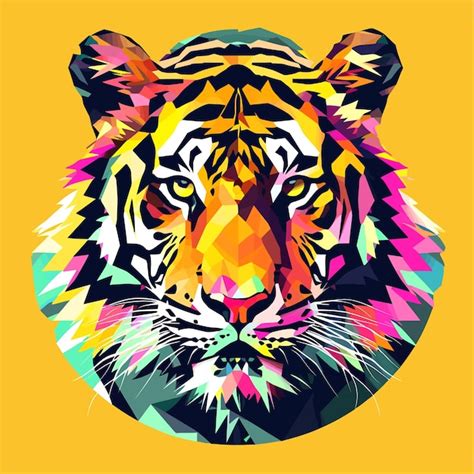 Premium Vector | Tiger art vector design