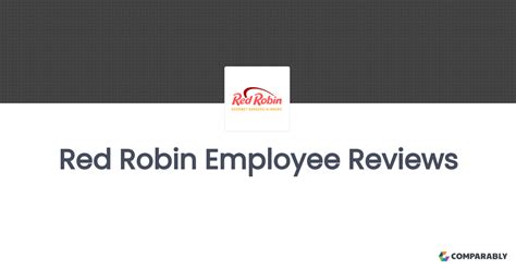 Red Robin Employee Reviews | Comparably