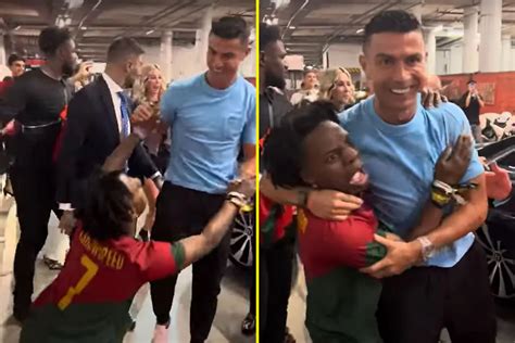 Awestruck YouTuber Speed falls to ground as he FINALLY meets Cristiano Ronaldo | talkSPORT