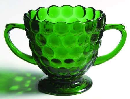 Anchor Hocking Bubble-Green at Replacements, Ltd Open Sugar | Green glassware, Green glass, Green