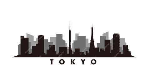 Premium Vector | Tokyo skyline silhouette vector