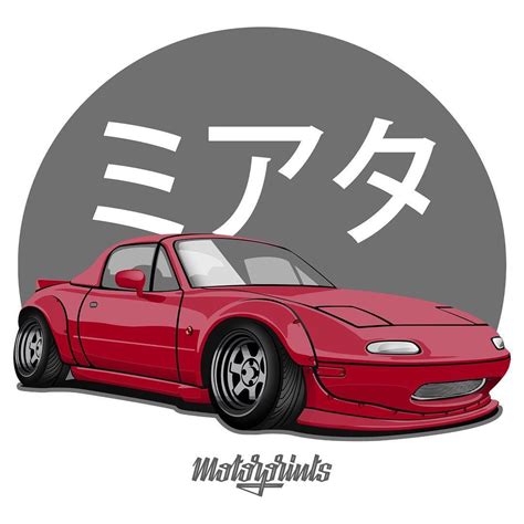 MotorPrints on Instagram: “Miata (reworked). Paintings to order! T-shirts, covers, stickers ...