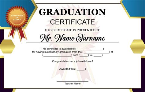 Graduation Certificate Template 2388205 Vector Art at Vecteezy