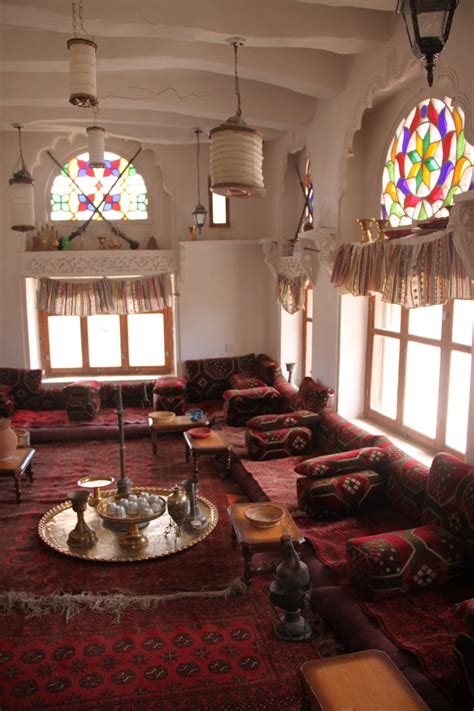 inside top floor room in a house in old Sanaa | Arabic decor, Arabian ...