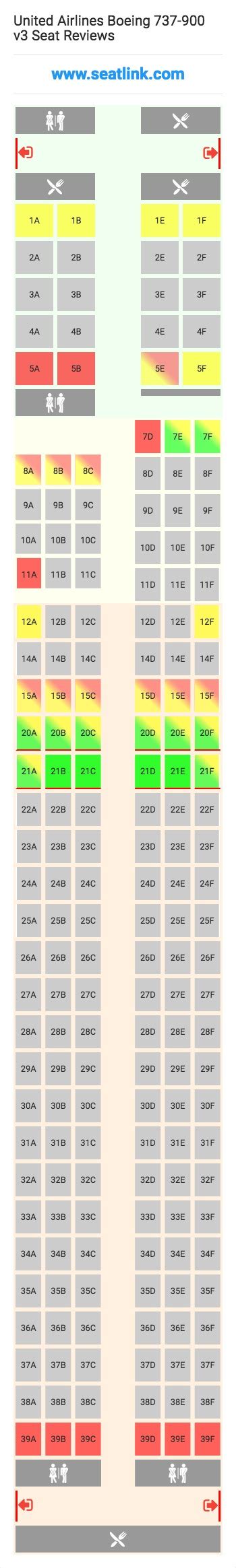 United Airlines Boeing 737-900 v3 Seating Chart - Updated December 2019 ...