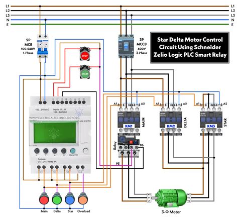 Star - Delta Control Using Schneider Zelio Logic PLC Smart Relay