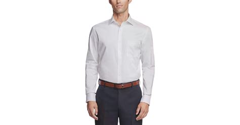 Van Heusen Ultra Wrinkle Free Regular Fit Dress Shirt - White • Price