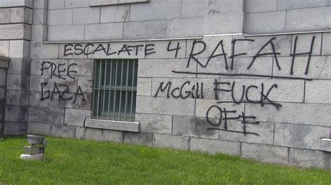 Conflit Israël-Hamas: des graffitis sur un bâtiment de l’Université McGill | JDQ