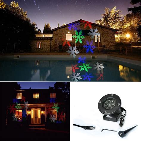 2019 Christmas Snowflake Laser Lights Snow LED Landscape Light Outdoor ...