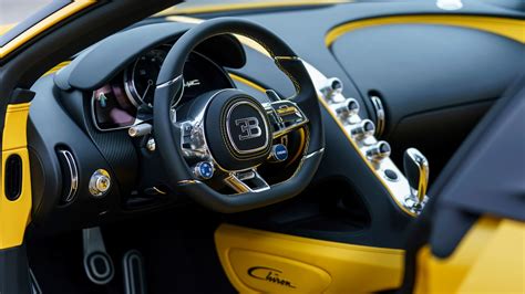 2018 Bugatti Chiron Yellow and Black Interior Wallpaper | HD Car ...