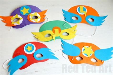 Superhero Masks (+ Template) - Party Activity