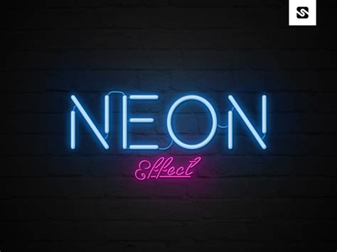 Free Download Neon Text effect Template. PSD File