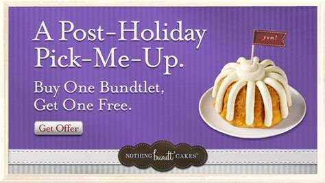 Nothing Bundt Cakes Coupon – Buy one, get one FREE Bundtlet cake ...