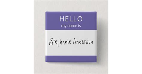 Custom HELLO My Name Is Badge Button | Zazzle.com