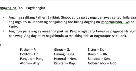 Teacher Abi: Filipino - Pagdadaglat