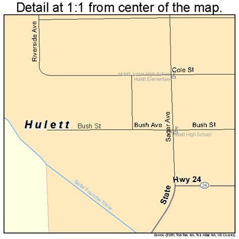 Hulett Wyoming Street Map 5639105