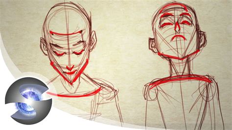 How to Draw a Head Looking Up and Down - YouTube