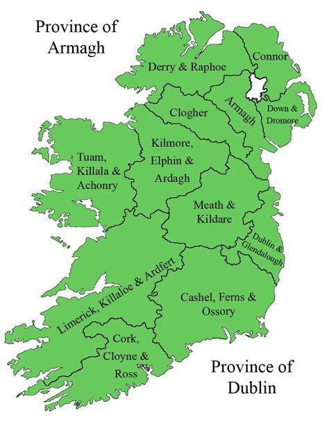 Diocesan Map | Church of ireland, Irish life, Ireland