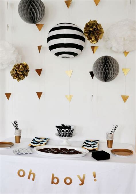 Monochrome Baby Shower - Black And White Party Ideas | Penguin baby ...