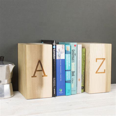 Personalised Solid Wood Bookends By Create Gift Love | notonthehighstreet.com