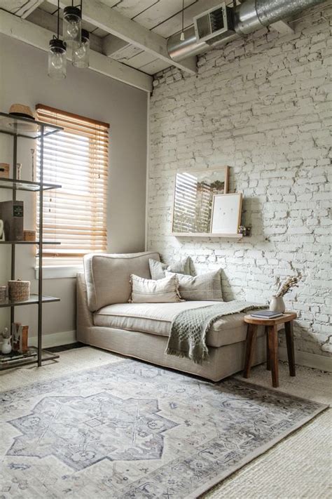 White Brick Wall Living Room Ideas | Baci Living Room