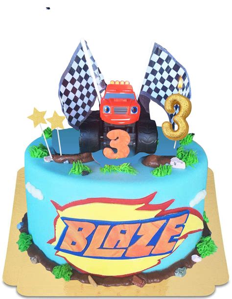 Blaze and the monster machines cake vegan, and gluten-free