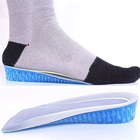 1 Pairs Soft Unisex Honeycomb Silicone Gel Heel Lifts Height Increase ...