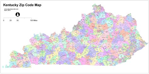 Kentucky Zip Code Map Printable
