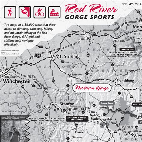 Red River Gorge Sports Map