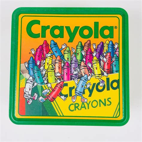 Vintage Crayola Crayons Tin Box Unused 64 Crayons Retired Colors Collectible - Tins