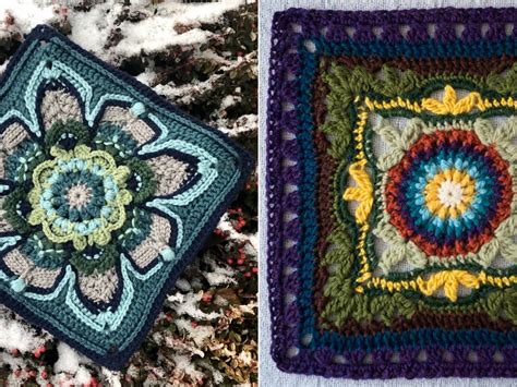 12"Afghan Squares Free Crochet Patterns