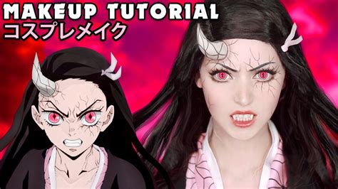 Adult Nezuko Cosplay Makeup Tutorial Demon Slayer 鬼滅の刃 竈門 ☆ - YouTube