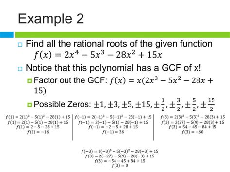 Rational Root Theorem | PPT