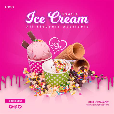 Social Media Adds Design - Ice Cream Banner Design | Behance :: Behance