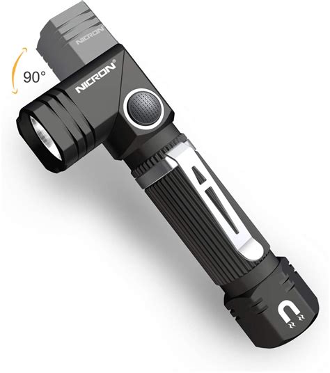 Flashlight, NICRON N7 600 Lumens Tactical Flashlight, 90 Degree Mini Flashlight Ip65 Waterproof ...