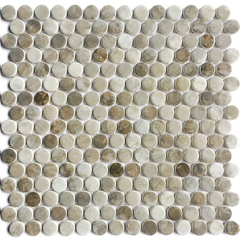 recycled glass mosaic tile dia. 20.5 mm penny round XRG 20P562 - XMOSAICS