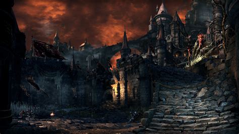 Black and brown castle digital wallpaper, Dark Souls III, Dragon ...