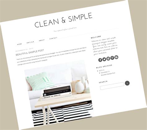 Clean & Simple - Blogger - Theme Fashion