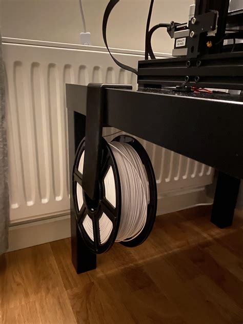 Made a filament roll holder for IKEA LACK table! Really useful for storage:) : r/ender3