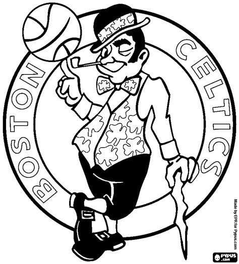 Boston Celtics Coloring Pages at GetColorings.com | Free printable ...