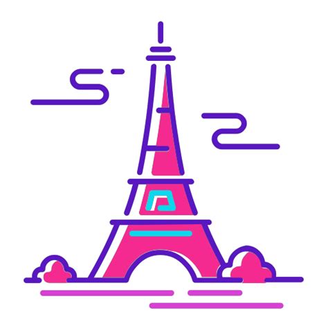 Attractions - Paris tower Vector Icons free download in SVG, PNG Format