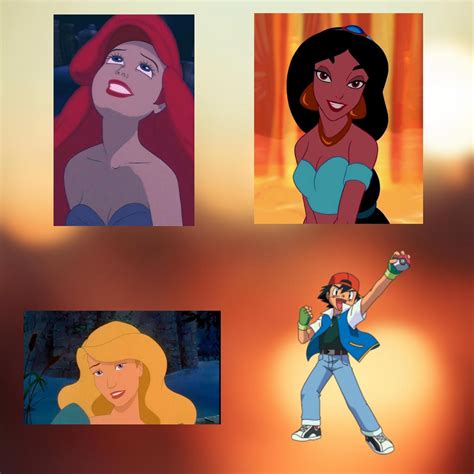 Ariel, Jasmine and Odette love Ash Ketchum by StoneKieran07 on DeviantArt